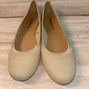 Lucky Brand Women's Beige Textured Flats